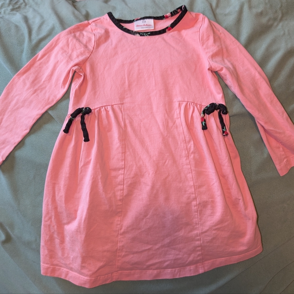 B01 😍 5 For $25 😍 Pink Long Sleeve Dress with Black Accents